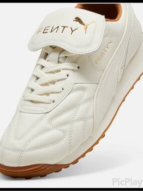FENTY x Puma Avanti VL Warm White Leather Sneaker (Size 6.5W or 5Y kids) NWOT
